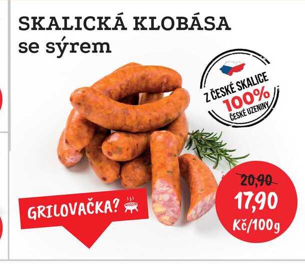 SKALICKÁ KLOBÁSA se sýrem 100g 