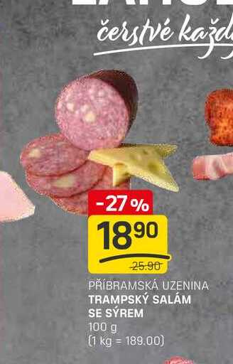 TRAMPSKÝ SALÁM SE SÝREM 100g