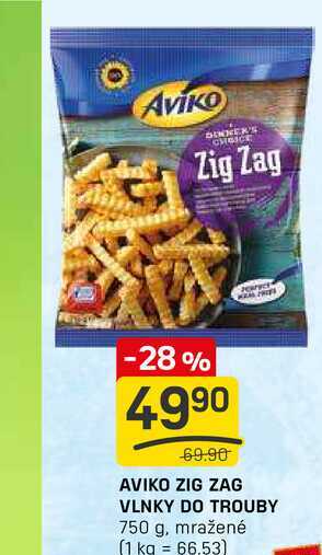 AVIKO ZIG ZAG VLNKY DO TROUBY 750 g, mražené