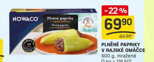 NOWACO PLNĚNÉ PAPRIKY V RAJSKÉ OMÁČCE 600 g