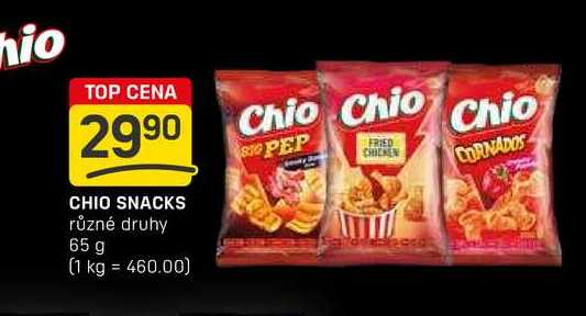 CHIO SNACKS různé druhy 65 g