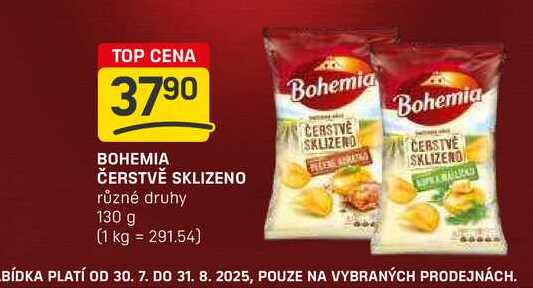 BOHEMIA ČERSTVĚ SKLIZENO různé druhy 130 g 