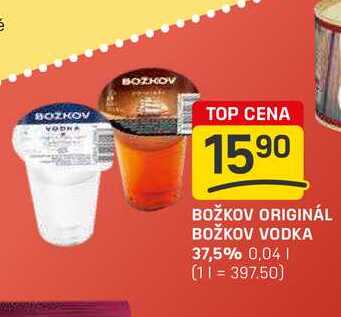 BOŽKOV ORIGINÁL BOŽKOV VODKA 37,5% 0,04l