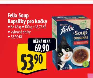Felix Soup Kapsičky pro kočky 6x48 g  