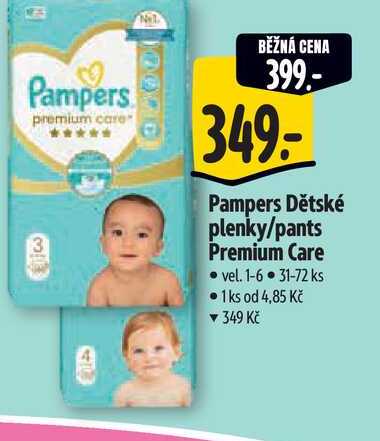  Pampers Dětské plenky/pants Premium Care  vel. 1-6   31-72 ks  