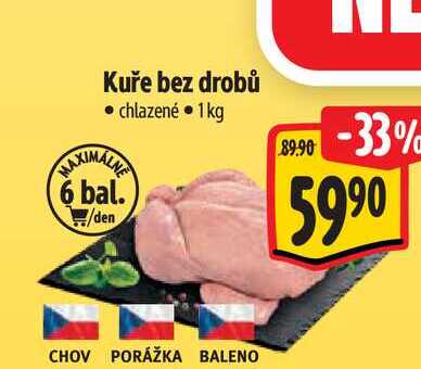 Kuře bez drobů  1 kg