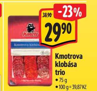 Kmotrova klobása trio 75 g