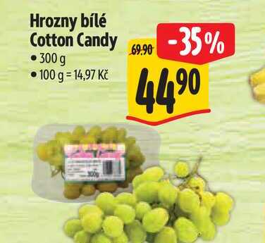 Hrozny bílé Cotton Candy 300 g  