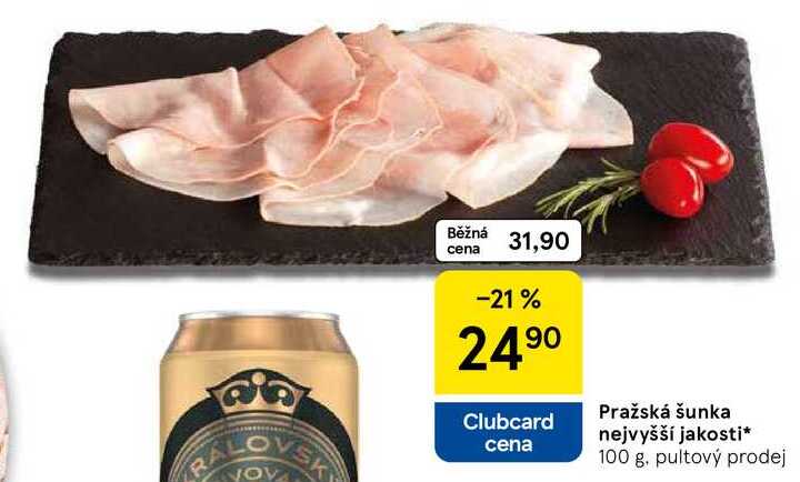 Pražská šunka nejvyšší jakosti, 100 g 