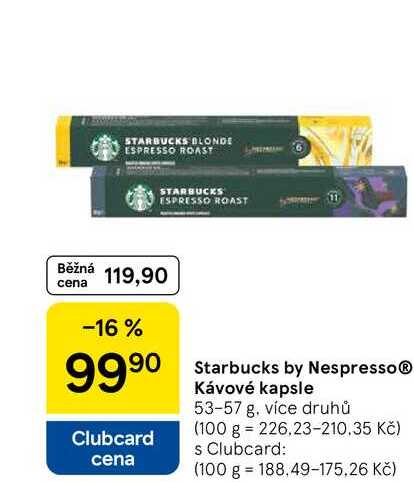 Starbucks by NespressoⓇ Kávové kapsle, 53-57 g, více druhů 