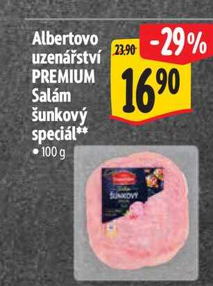 Albertovo uzenářství PREMIUM Salám šunkový speciál 100 g