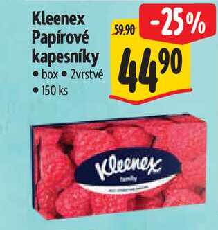 Kleenex Papírové kapesníky box 2vrstvé 150 ks 