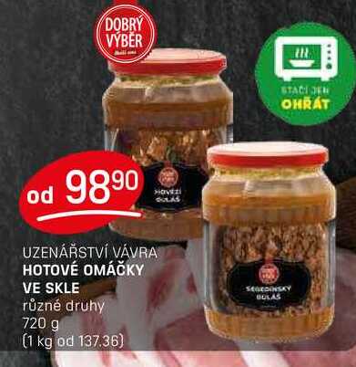 HOTOVÉ OMÁČKY VE SKLE různé druhy 720 g