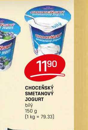 CHOCEŇSKÝ SMETANOVÝ JOGURT bílý 150 g