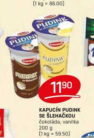 KAPUCÍN PUDINK SE ŠLEHAČKOU čokoláda, vanilka 200 g