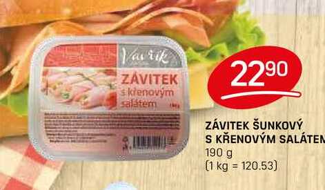 ZÁVITEK ŠUNKOVÝ S KŘENOVÝM SALÁTEM 190 g 