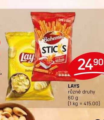 LAYS různé druhy 60 g 