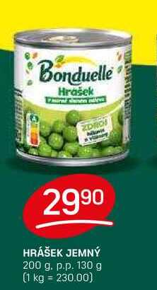 HRÁŠEK JEMNÝ 200 g. p.p. 130 g