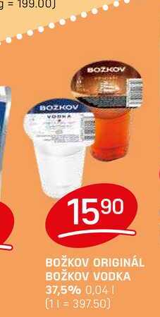 BOŽKOV ORIGINÁL BOŽKOV VODKA 37,5% 0,04l