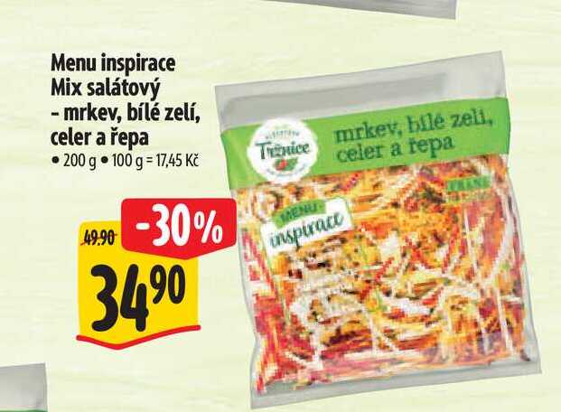 Menu inspirace Mix salátový - mrkev, bílé zelí, celer a řepa 200 g 