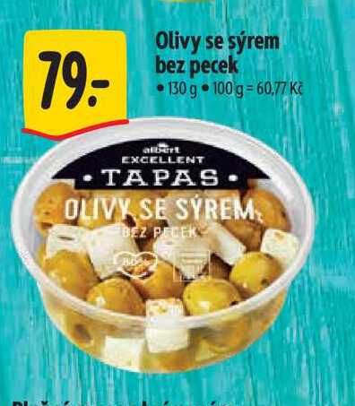 Olivy se sýrem bez pecek 130 g