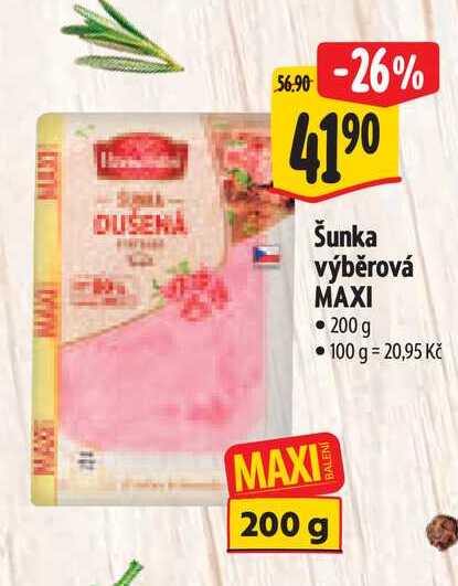   Šunka výběrová MAXI 200 g  