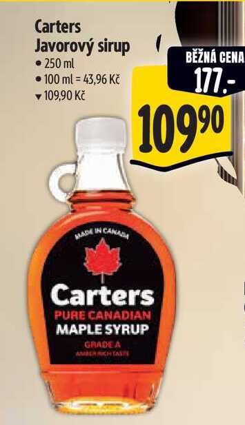 Carters Javorový sirup 250 ml  