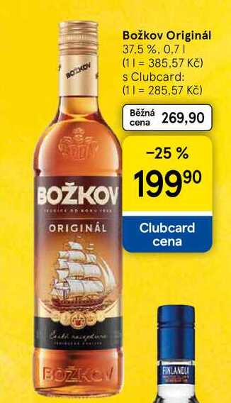 Božkov Originál 37.5%, 0.7 l