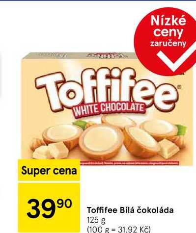 Toffifee Bílá čokoláda, 125 g  