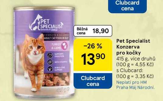 Pet Specialist Konzerva pro kočky, 415 g, více druhů 