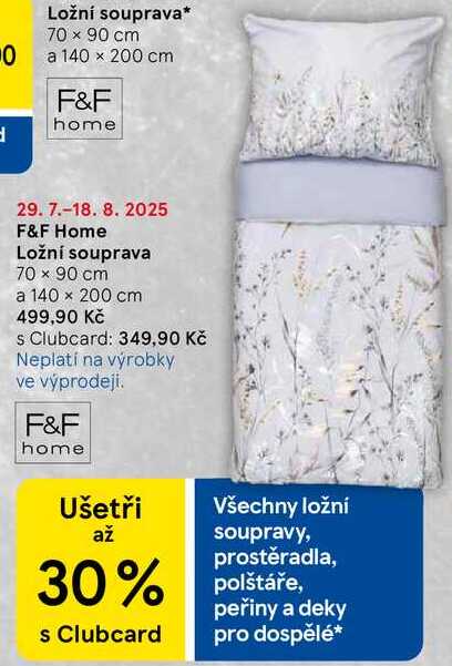 F&F Home Ložní souprava, 70 x 90 cm a 140 x 200 cm  