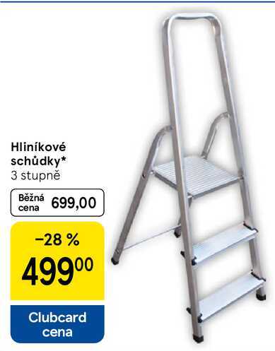 Hliníkové schůdky, 3 stupně 