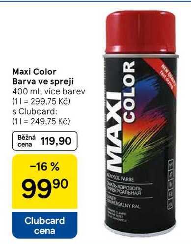 Maxi Color Barva ve spreji, 400 ml, více barev 
