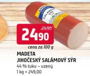 MADETA JIHOČESKÝ SALÁMOVÝ SÝR 44% tuku 100g