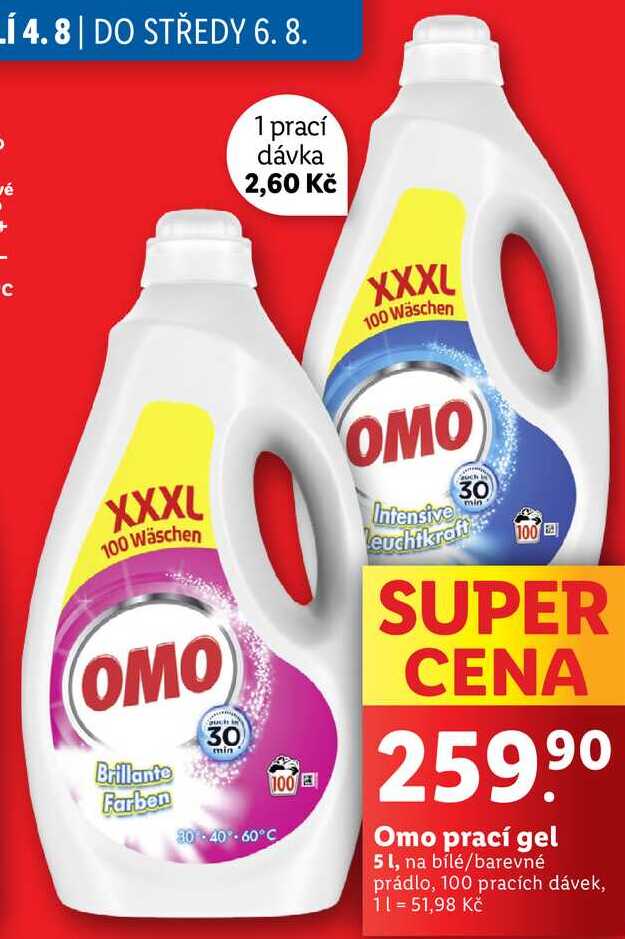 Omo prací gel, 5 l/100 PD
