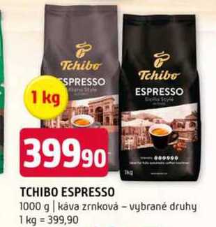 TCHIBO ESPRESSO 1000 g káva zrnková vybrané druhy 