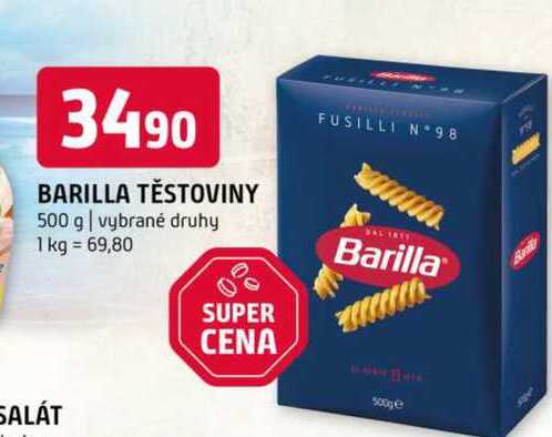 BARILLA TĚSTOVINY 500 g vybrané druhy 