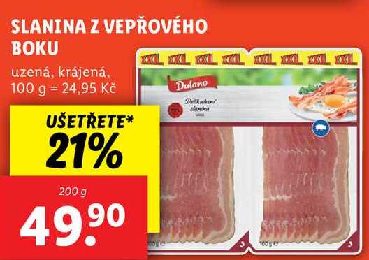 SLANINA Z VEPŘOVÉHO BOKU, 200 g