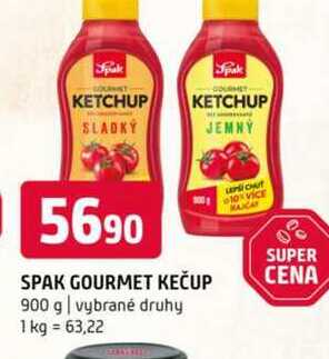 SPAK GOURMET KEČUP 900 g vybrané druhy