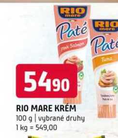 RIO MARE KRÉM 100 g vybrané druhy 