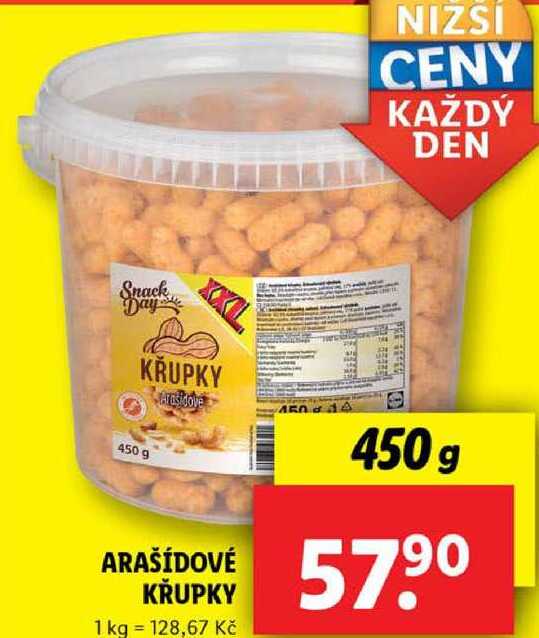ARAŠÍDOVÉ KŘUPKY, 450 g