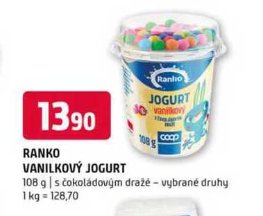 RANKO VANILKOVÝ 108 g s čokoládovým draže vybrané druhy 