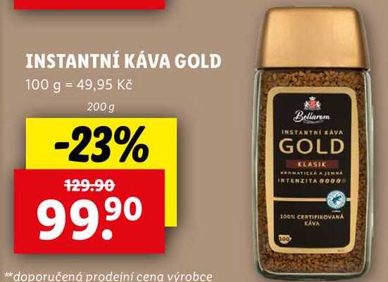 INSTANTNÍ KÁVA GOLD, 200 g