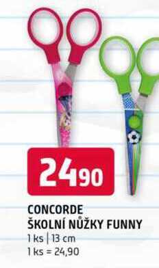 CONCORDE ŠKOLNÍ NŮŽKY FUNNY 1 ks 13 cm