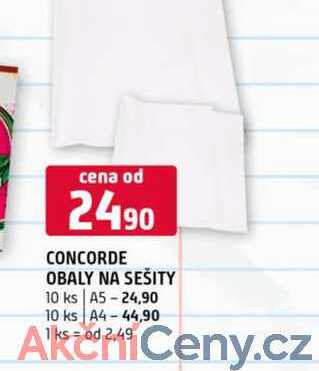 CONCORDE OBALY NA SEŠITY 10 ks A5 10 ks A4