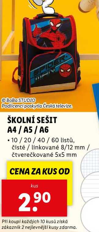 ŠKOLNÍ SEŠIT A4/A5/A6 