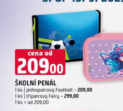 ŠKOLNÍ PENÁL 1 ks jednopatrový Football 