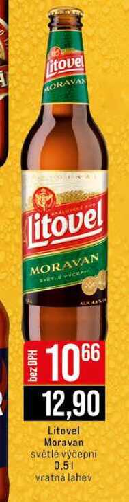 Litovel Moravan světlé výčepní 0,5l
