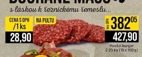 Hovězi burger 2.25 kg 115 x 150 g) 