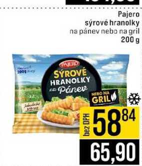 Pajero sýrové hranolky na pánev nebo na gril 200 g 